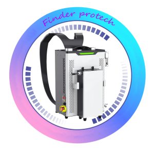 Finder Pro Tech MIni 100W/200W/300W Backpack laser cleaning machine ,Air Cooled, for Paint, Rust, Graffiti, oxide scale, oil stains Removal